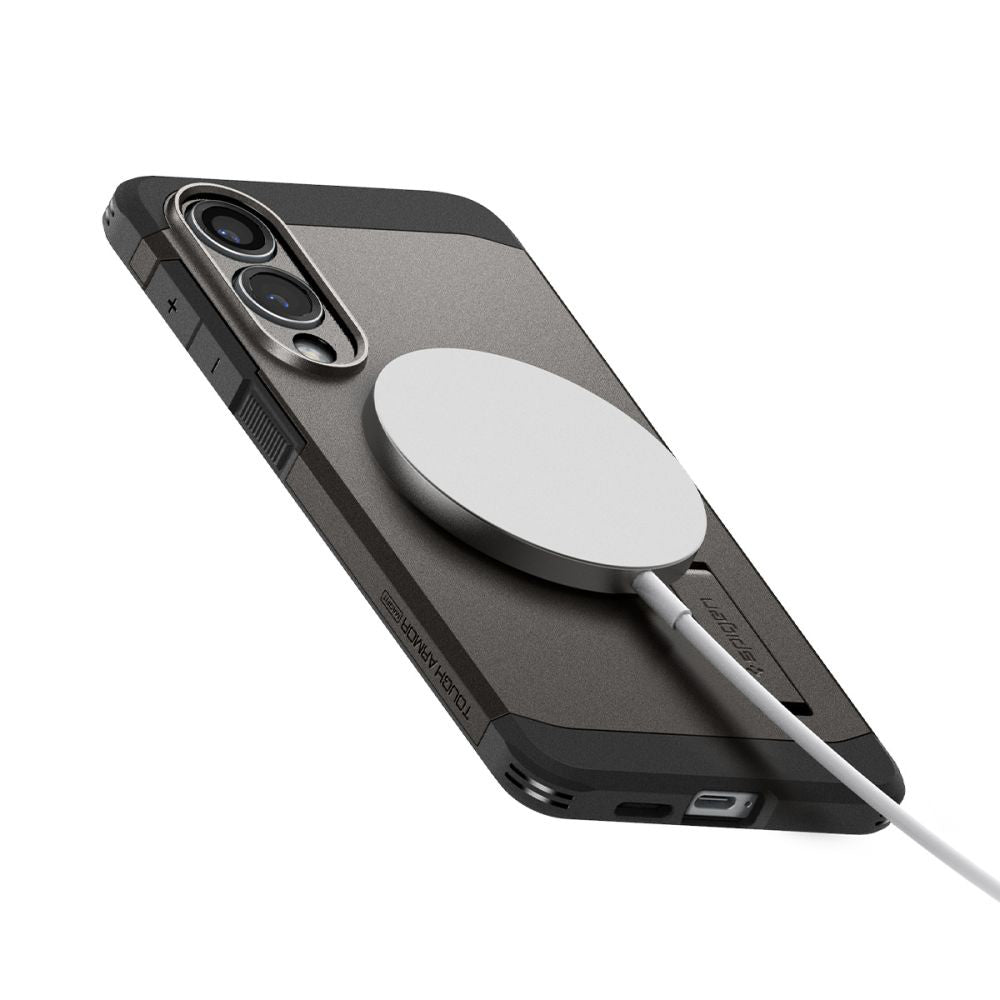 Θήκη MagSafe για Samsung Galaxy S25 Edge S937, Spigen, Tough Armor, Γκρι ACS09423