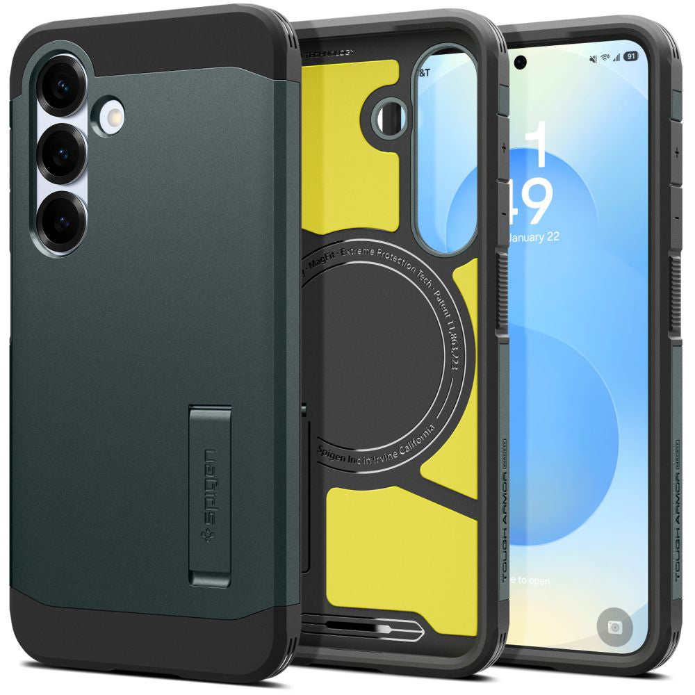 MagSafe Case for Samsung Galaxy S25+ S936, Spigen, Tough Armor, Green ACS08989