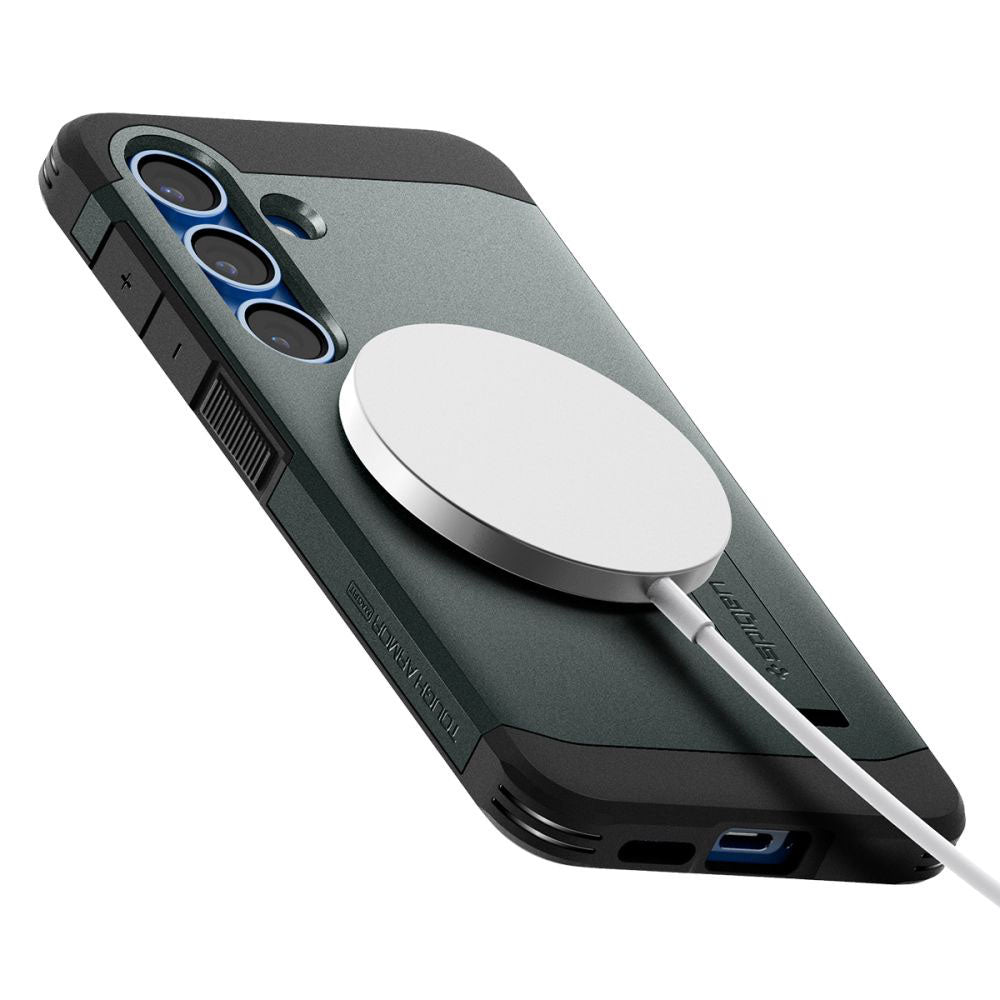 MagSafe Case for Samsung Galaxy S25+ S936, Spigen, Tough Armor, Green ACS08989