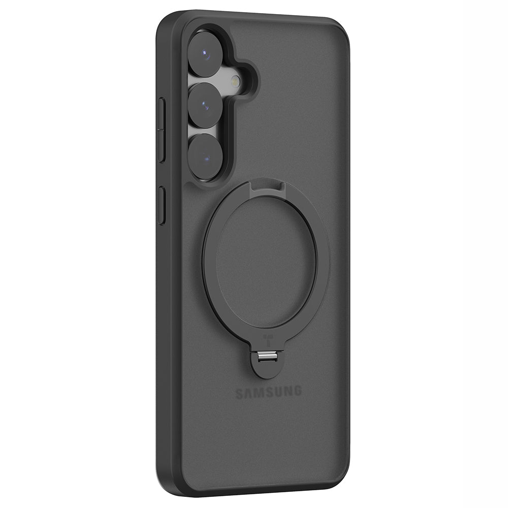 MagSafe Case for Samsung Galaxy S25+ S936, Torras, Ostand Spin, Black