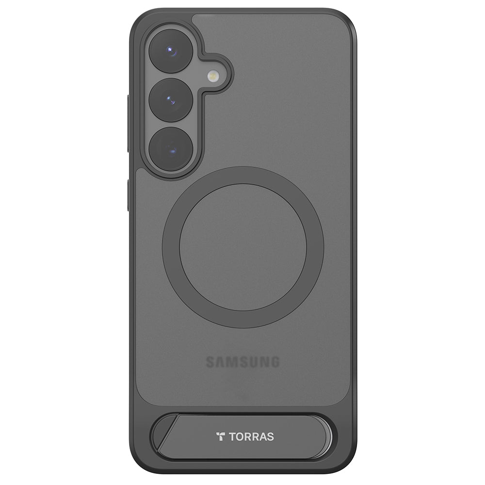 Θήκη MagSafe για Samsung Galaxy S25+ S936, Torras, Pstand, Μαύρο