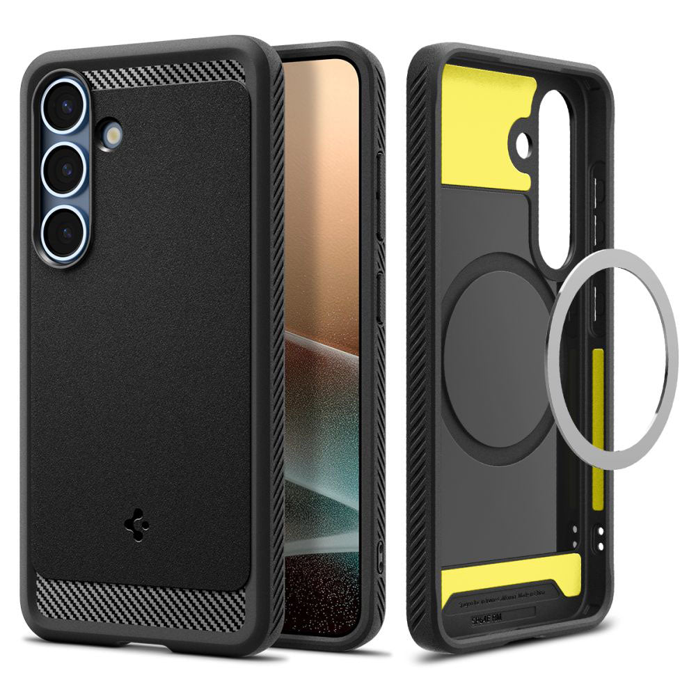 Θήκη MagSafe για Samsung Galaxy S25 S931, Spigen, Rugged Armor, Μαύρο Ματ ACS08998