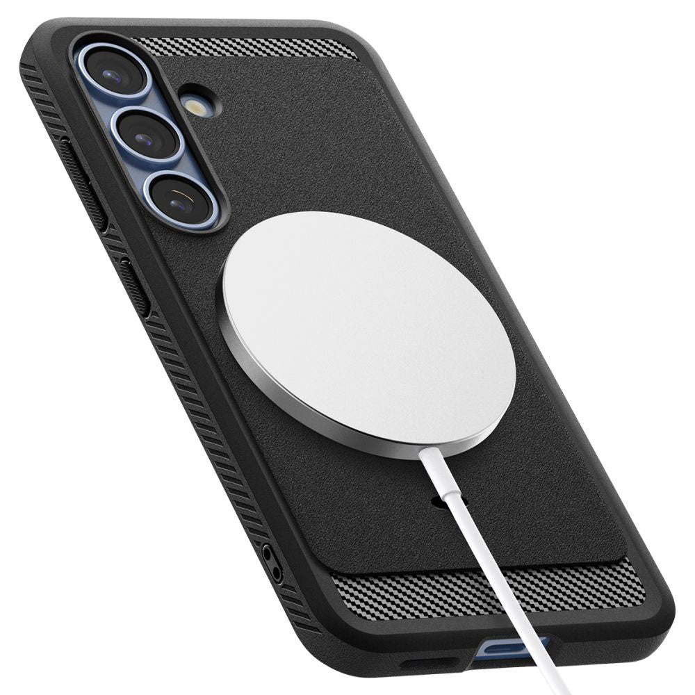 Θήκη MagSafe για Samsung Galaxy S25 S931, Spigen, Rugged Armor, Μαύρο Ματ ACS08998