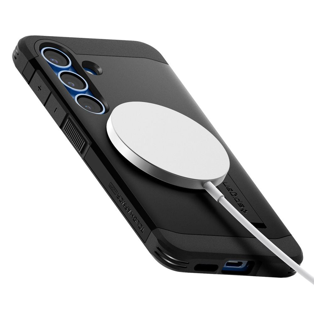 MagSafe Case for Samsung Galaxy S25 S931, Spigen, Tough Armor, Black ACS09008