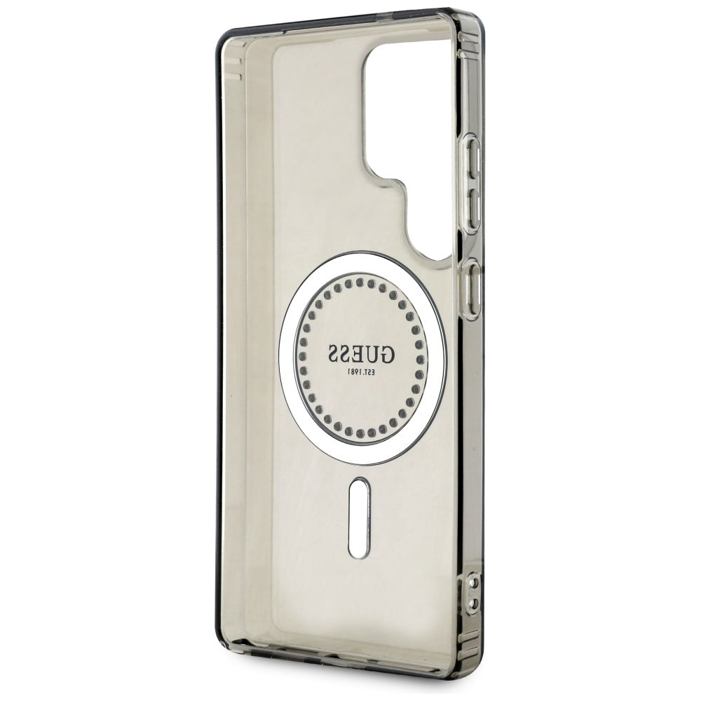 Θήκη MagSafe για Samsung Galaxy S25 Ultra S938, Guess, IML Rhinestone, Μαύρη