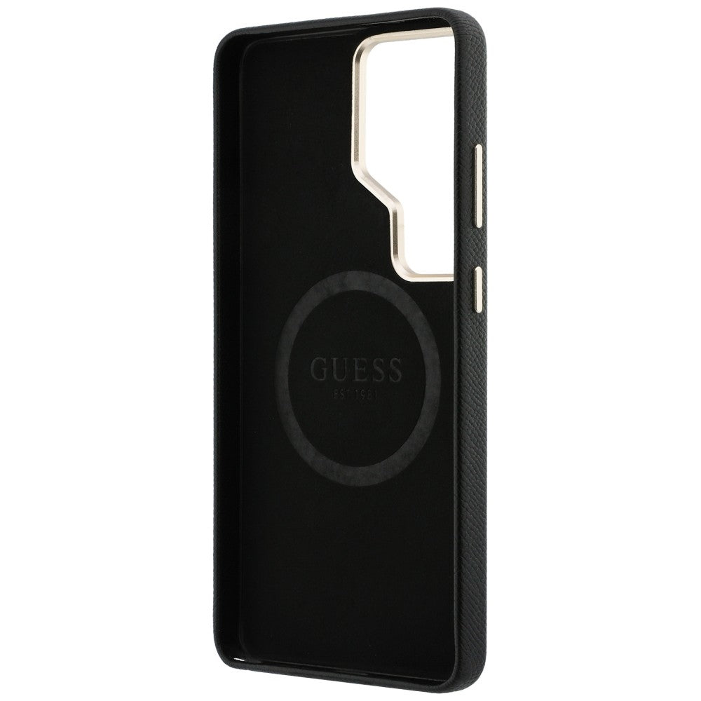 Θήκη MagSafe για Samsung Galaxy S26 Ultra S948, Guess, Rhinestone Round Logo, Μαύρη