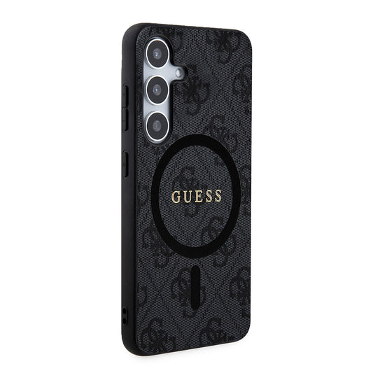 Θήκη MagSafe για Samsung Galaxy Z Flip7 F766, Guess, 4G Collection, Μαύρη