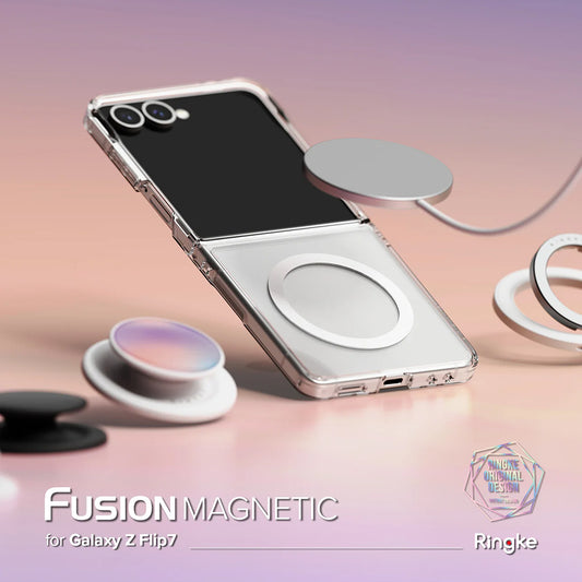 Θήκη MagSafe για Samsung Galaxy Z Flip7 F766, Ringke, Fusion, Διαφανής