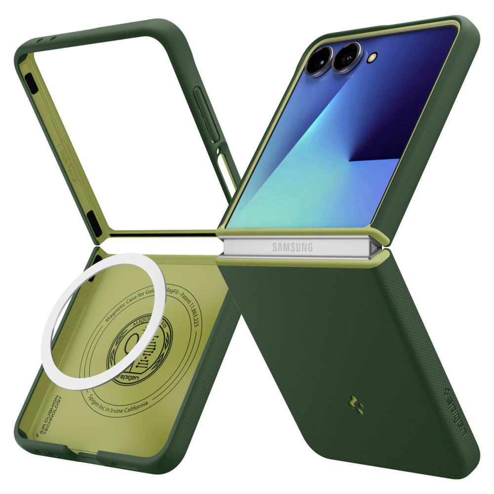 Θήκη MagSafe για Samsung Galaxy Z Flip7 F766, Spigen, Caseology Nano Pop, Πράσινο ACS11159