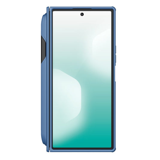 Θήκη MagSafe για Samsung Galaxy Z Fold7 F966, Nillkin, Super Frosted Shield με Θήκη για Στυλό, Μπλε