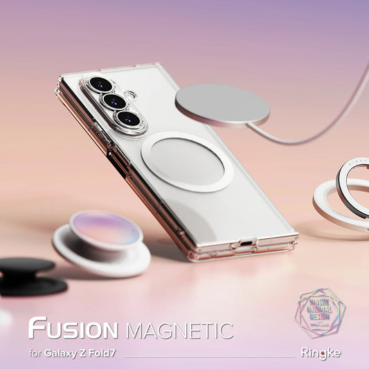 Θήκη MagSafe για Samsung Galaxy Z Fold7 F966, Ringke, Fusion, Διαφανής