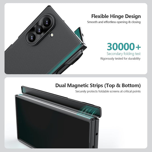 Θήκη MagSafe για Samsung Galaxy Z Fold8 Ultra F976, Nillkin, Super Frosted Shield με Θήκη για Στυλό, Μαύρη