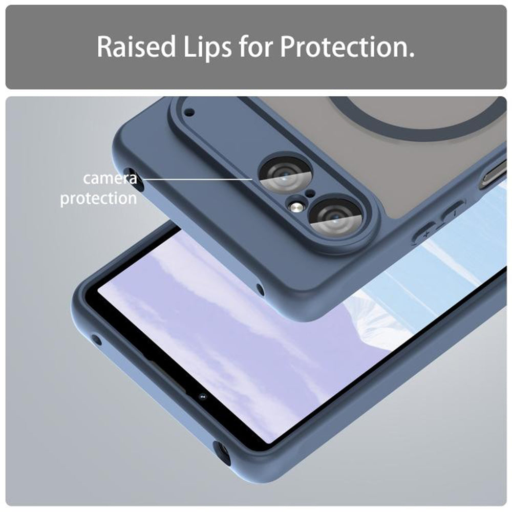 Θήκη MagSafe για Sony Xperia 10 VII, Techsuit, HaloFrost II, Μπλε Ναυτικό