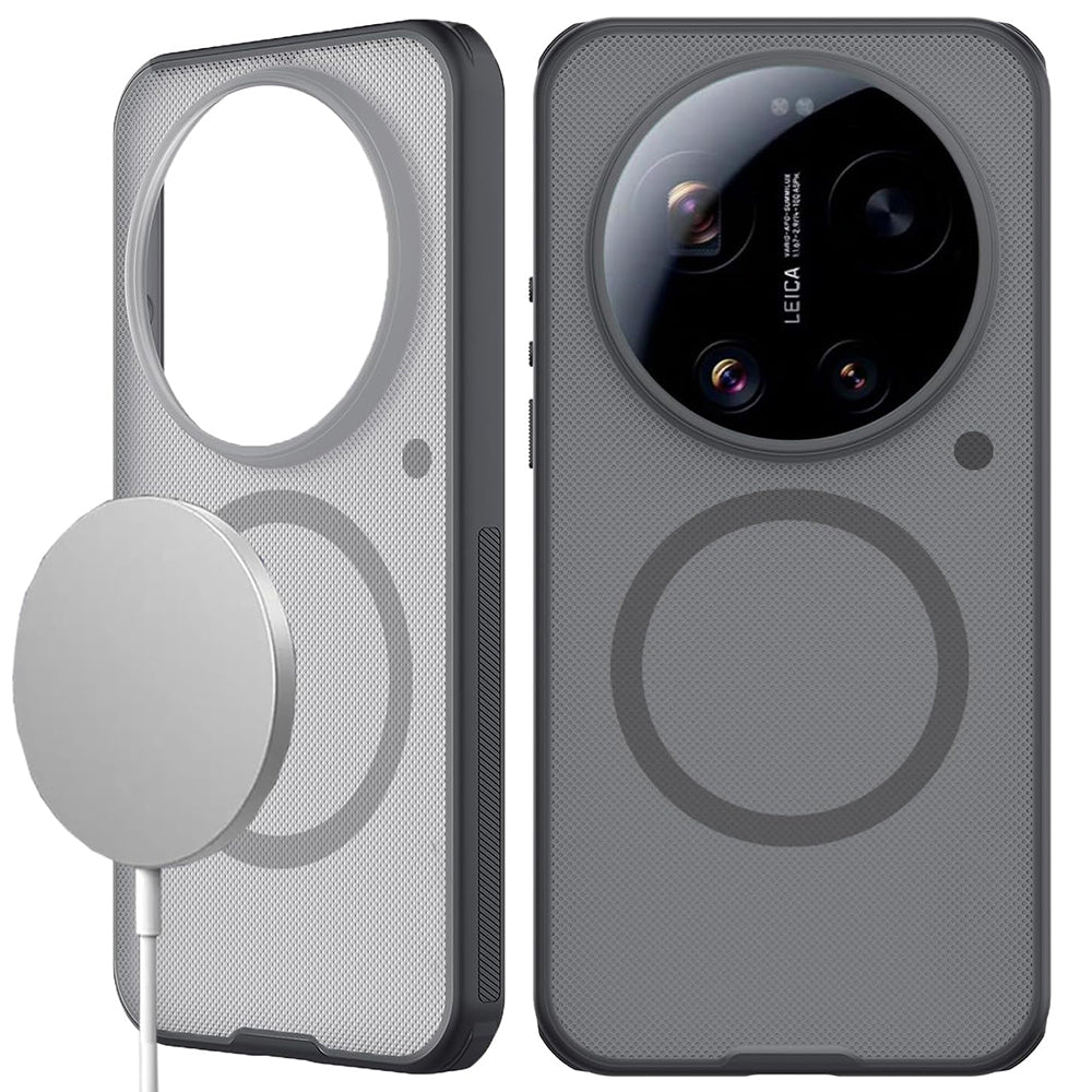 Θήκη MagSafe για Xiaomi 17 Ultra, Nillkin, Super Shield Pro, Μαύρη Διαφανής Ματ
