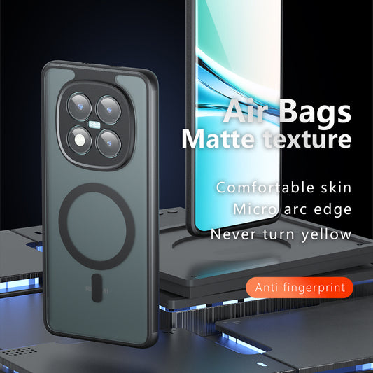 Θήκη MagSafe για Xiaomi Redmi Note 15 Pro 5G, Techsuit, PureFrost, Ματ Μαύρη