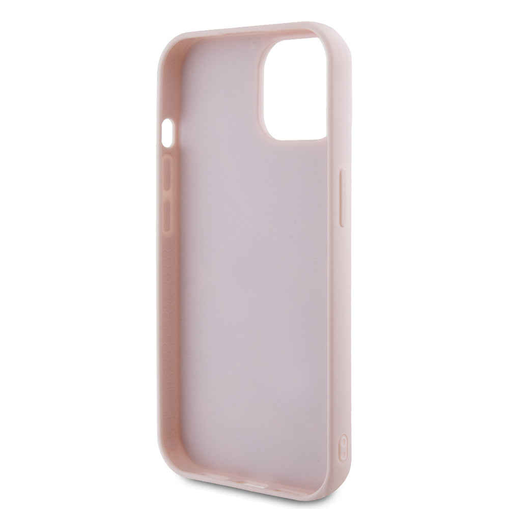 Θήκη για Apple iPhone 15, Guess, Quilted Metal Logo, Ροζ