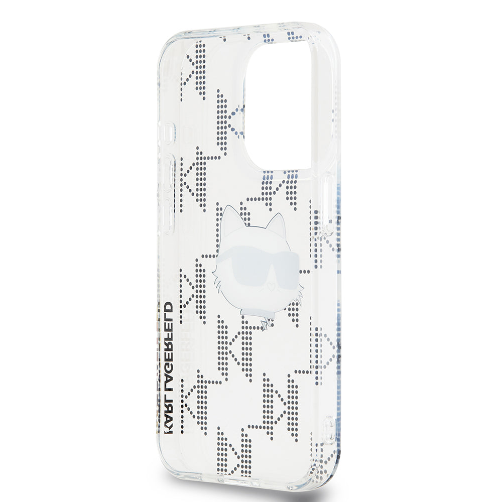 Θήκη για Apple iPhone 15 Pro, Karl Lagerfeld, IML Electroplated Choupette Head, Διάφανη