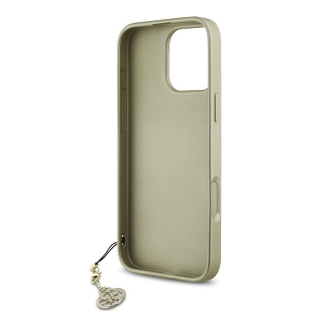Θήκη για Apple iPhone 16 Pro, Guess, 4G Charm, Καφέ