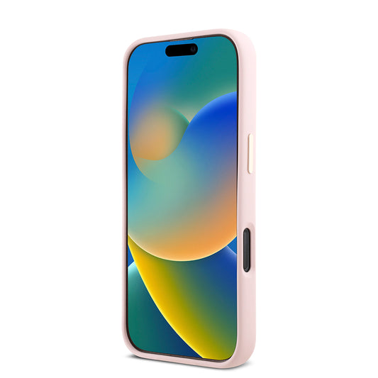 Θήκη για Apple iPhone 16 Pro, Guess, Script Metal Logo & Frame, Ροζ