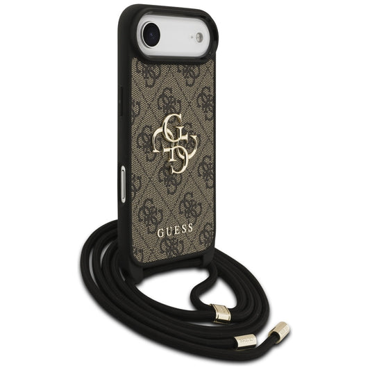 Θήκη για Apple iPhone 17 Air, Guess, Crossbody Cord 4G Big Log, Καφέ