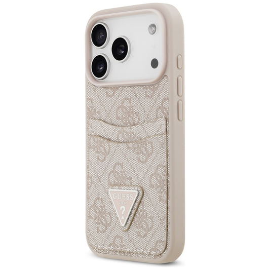 Case for Apple iPhone 17 Pro, Guess, 4G Double Card Triangle, Pink