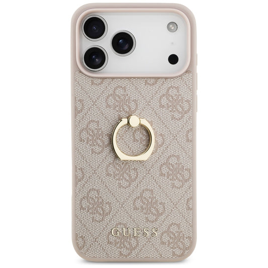 Case for Apple iPhone 17 Pro Max, Guess, 4G Ring Stand, Brown