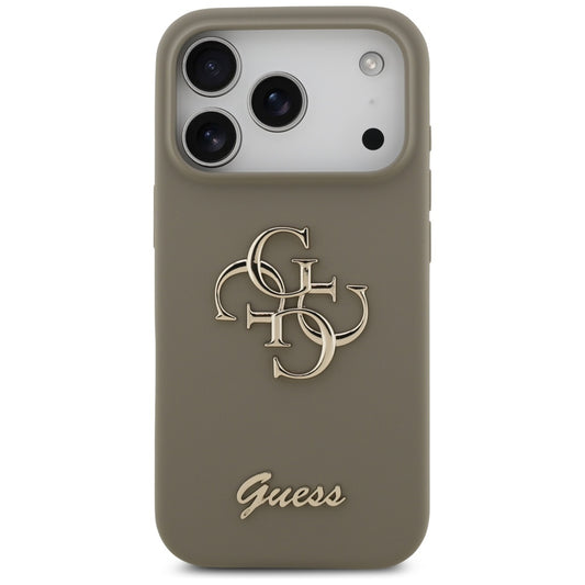 Θήκη για Apple iPhone 17 Pro Max, Guess, Big 4G Script, Καφέ