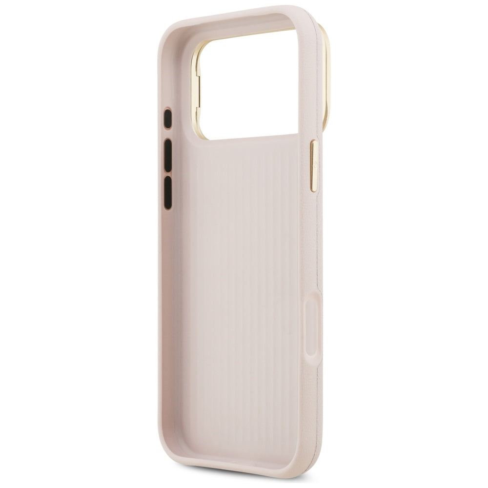 Θήκη για Apple iPhone 17 Pro Max, Guess, Grained Big 4G Stand Camera, Ροζ