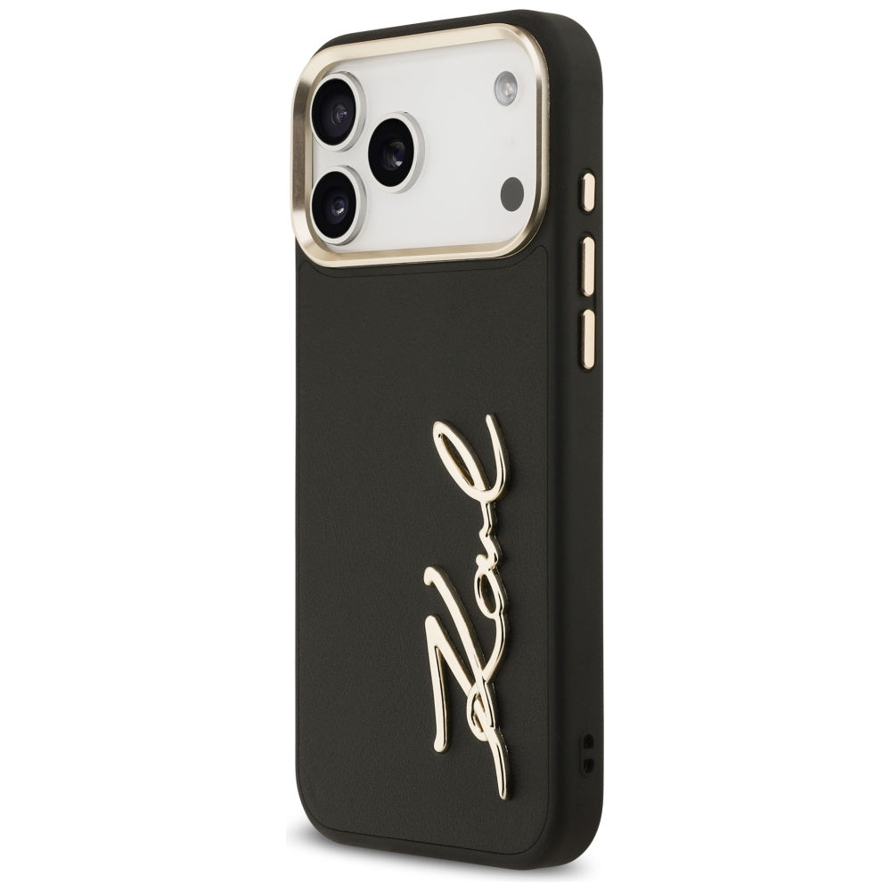 Case for Apple iPhone 17 Pro Max, Karl Lagerfeld, Script Logo, Black