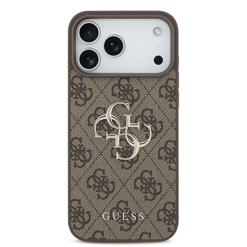 Case for Apple iPhone 18 Pro / 17 Pro, Guess, 4G Big Logo, Brown