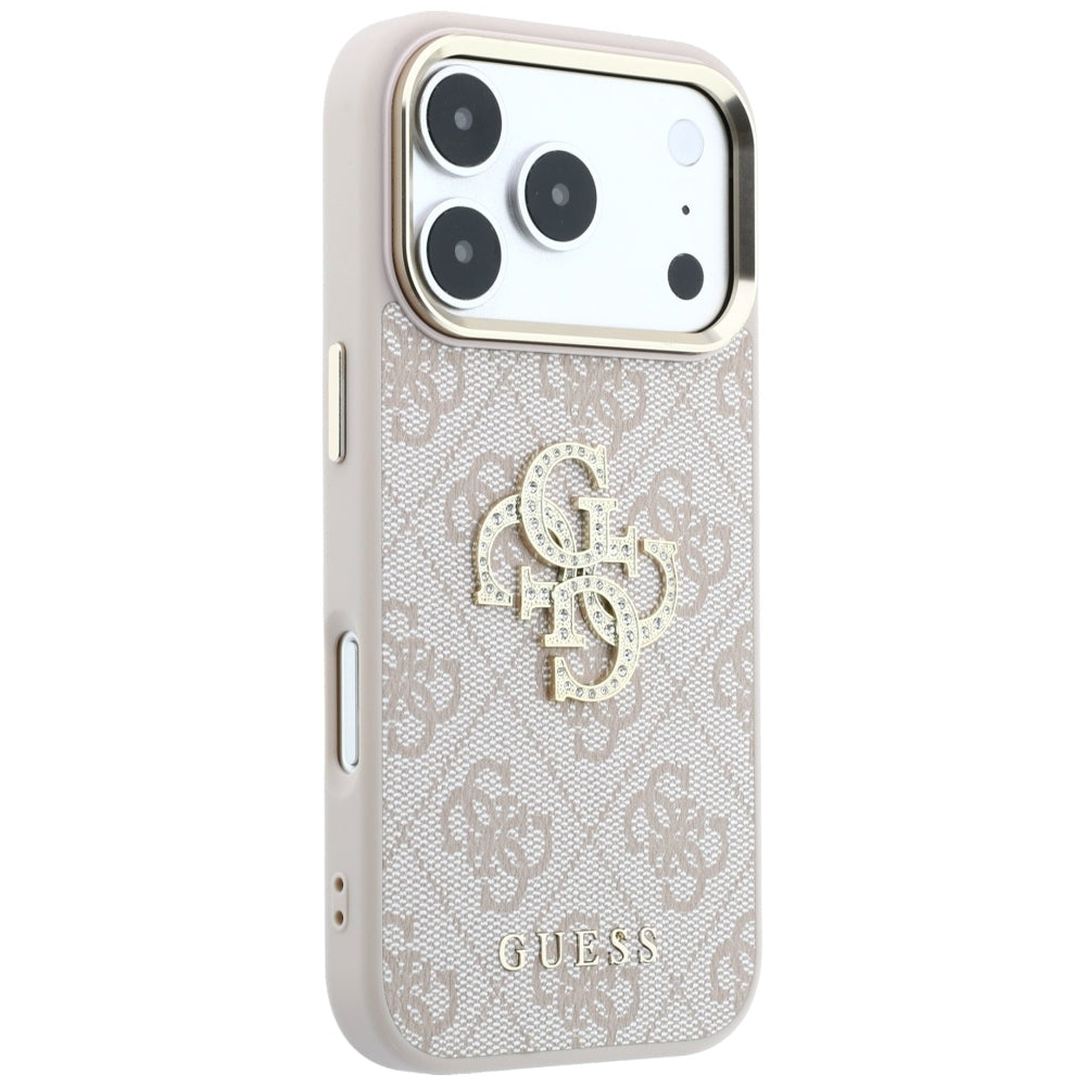 Θήκη για Apple iPhone 18 Pro / 17 Pro, Guess, 4G Big Strass Logo, Ροζ