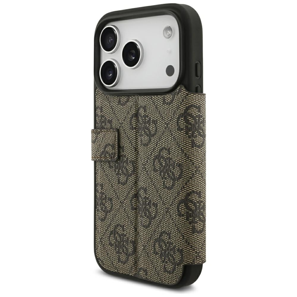 Case for Apple iPhone 18 Pro / 17 Pro, Guess, 4G Metal Logo, Brown