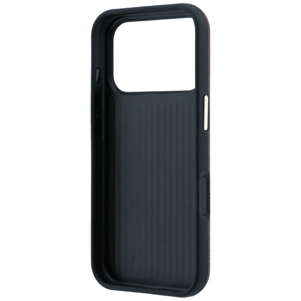Θήκη για Apple iPhone 18 Pro / 17 Pro, Guess, Μεγάλο Λογότυπο από Ρητίνη με Υφή, Βυσσινί
