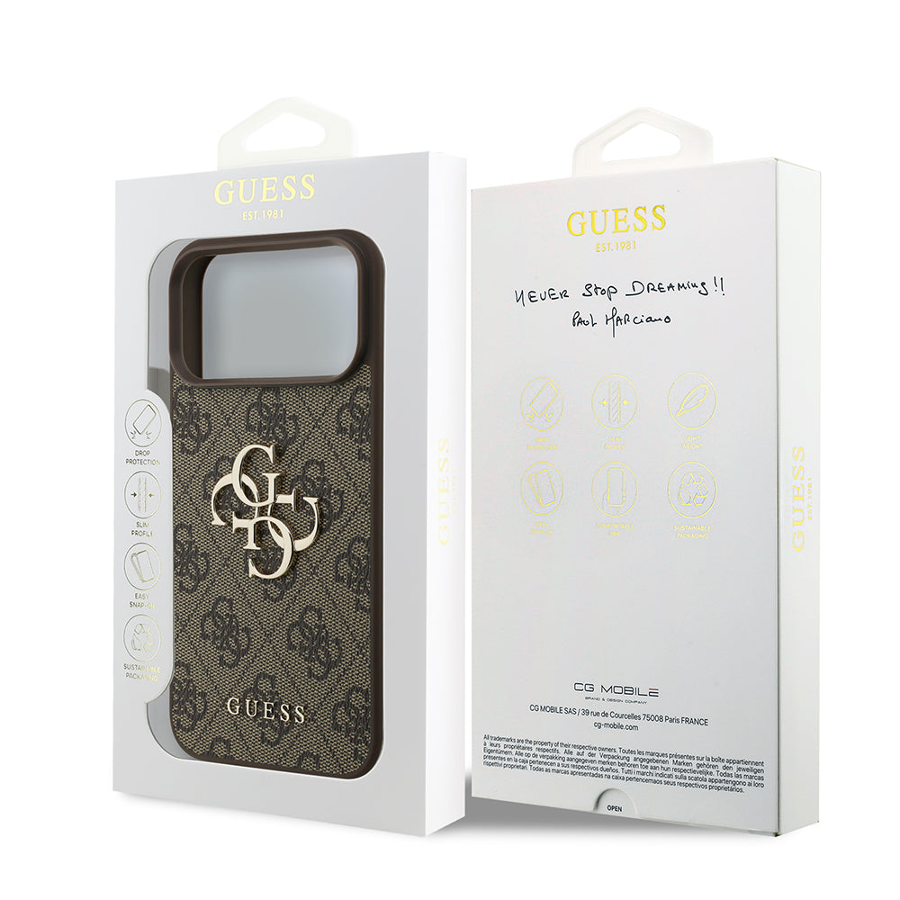 Θήκη για Apple iPhone 18 Pro Max / 17 Pro Max, Guess, 4G Big Logo, Καφέ