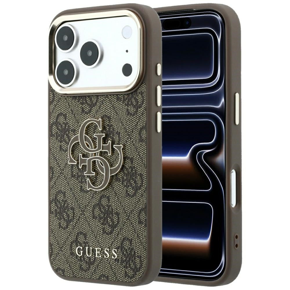Θήκη για Apple iPhone 18 Pro Max / 17 Pro Max, Guess, 4G Big Resin Logo, Καφέ