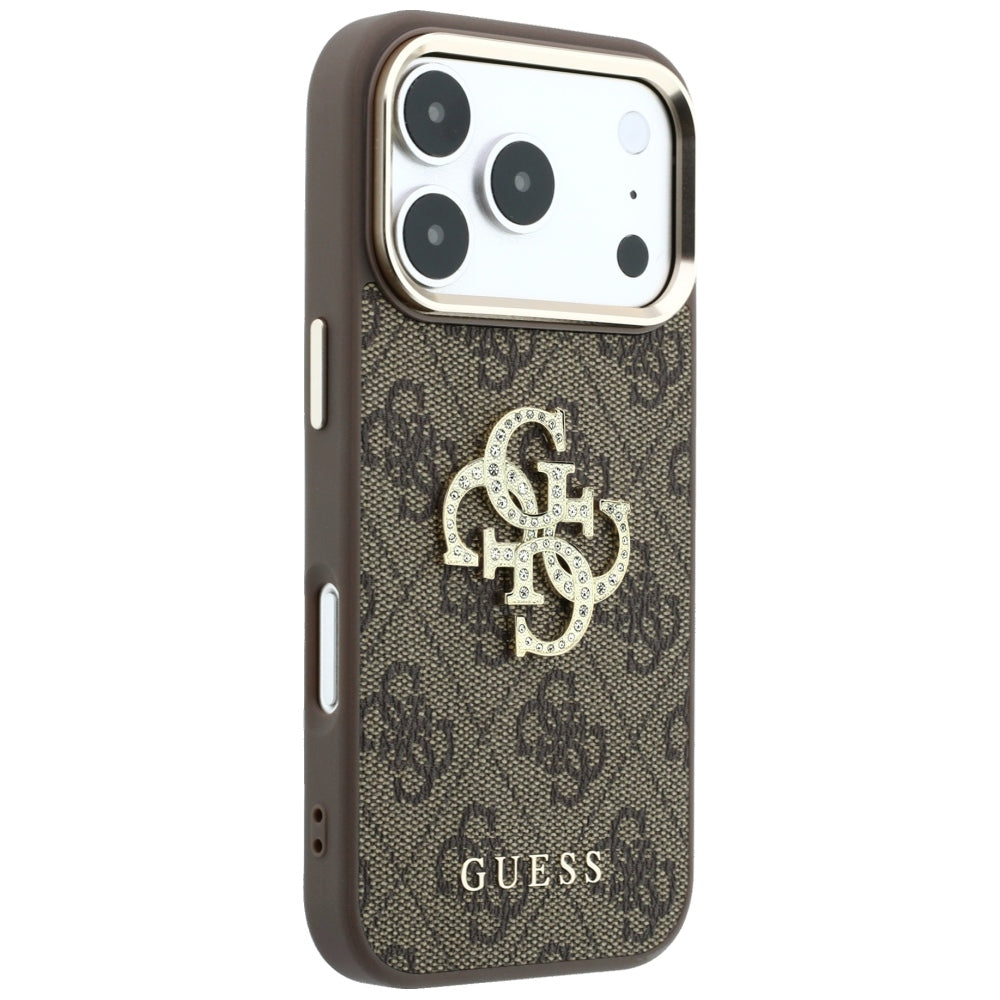Θήκη για Apple iPhone 18 Pro Max / 17 Pro Max, Guess, 4G Big Strass Logo, Καφέ