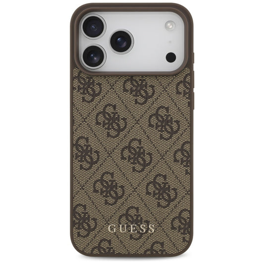 Θήκη για Apple iPhone 18 Pro Max / 17 Pro Max, Guess, 4G Classic Logo, Καφέ