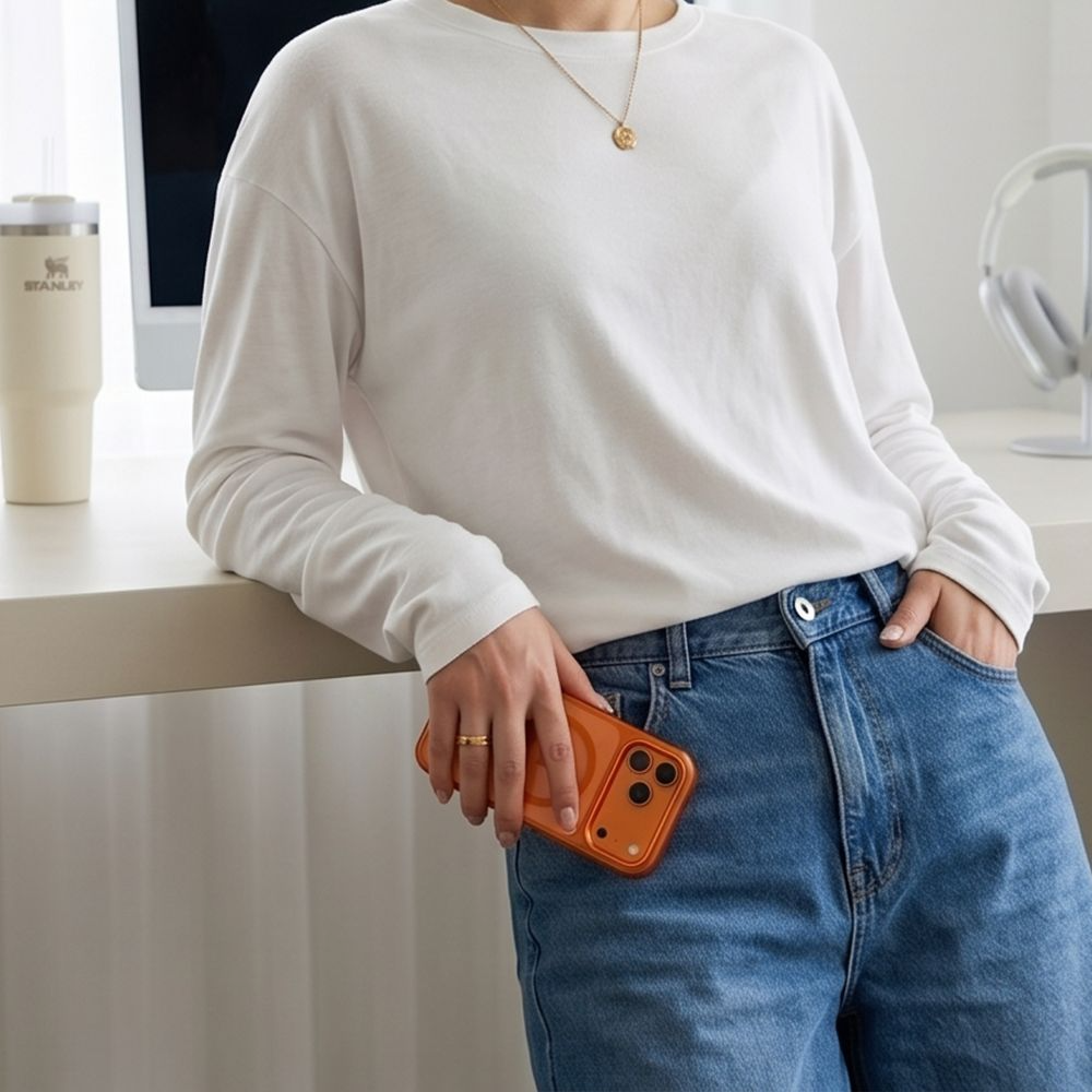 Θήκη για Apple iPhone 18 Pro / 17 Pro, Tech-Protect, Magmat CC, Πορτοκαλί Διαφανής