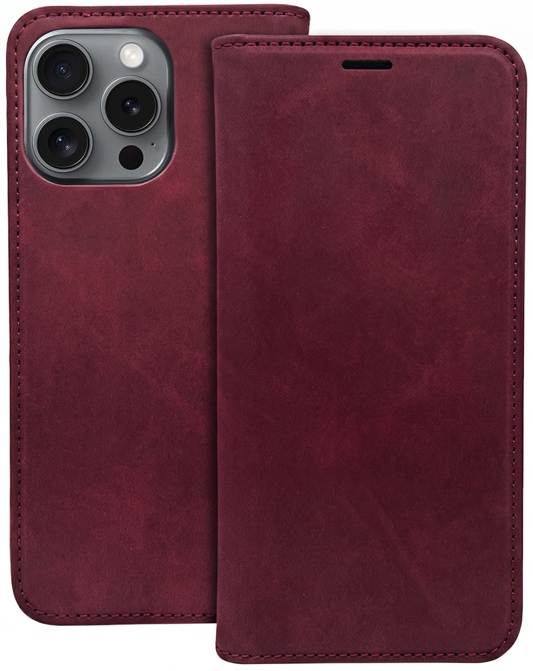 Θήκη για Honor 600 Lite, OEM, Smart Suede, Βυσσινί