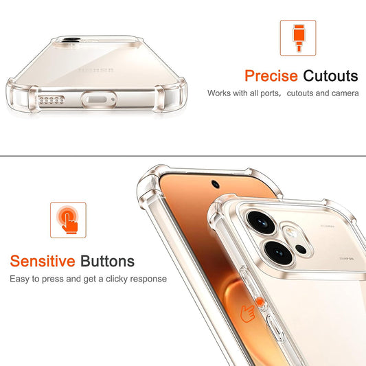 Θήκη για Honor 600 Pro, Techsuit, Shockproof Clear, Διαφανής
