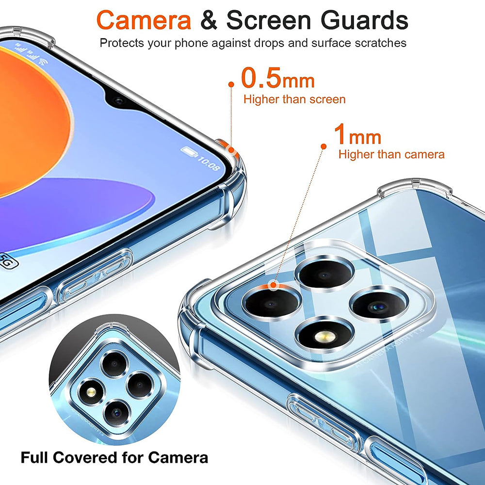 Θήκη για Honor 70 Lite / X6 / X8 5G, Techsuit, Ανθεκτική σε Κρούσεις Διαφανής, Διάφανη