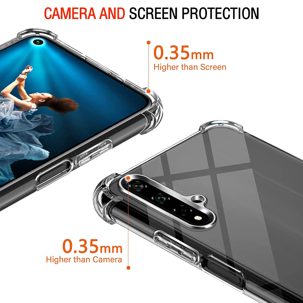 Θήκη για Huawei nova 5T / Honor 20, Techsuit, Ανθεκτική σε Κρούσεις Διαφανής, Διάφανη