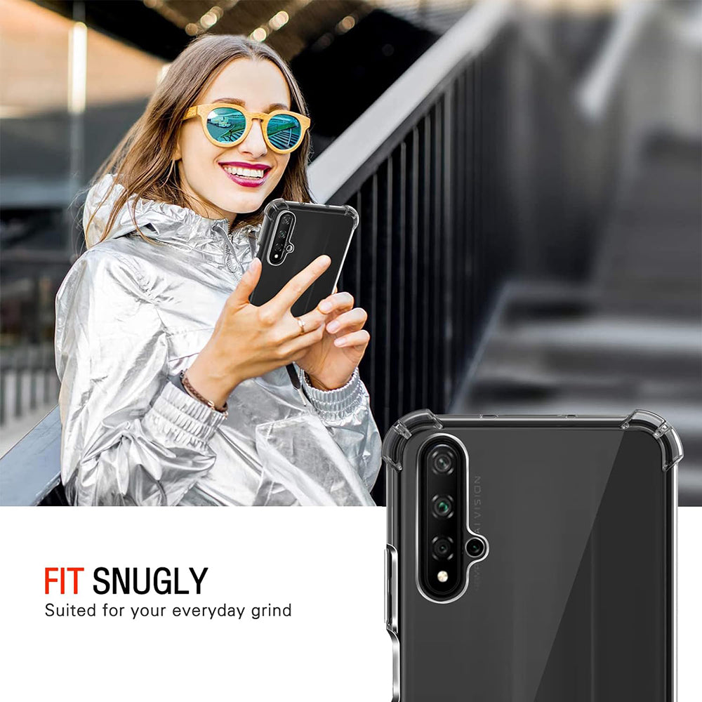 Θήκη για Huawei nova 5T / Honor 20, Techsuit, Ανθεκτική σε Κρούσεις Διαφανής, Διάφανη