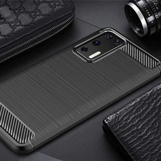 Θήκη για Huawei P40 Pro, Techsuit, Carbon, Μαύρο