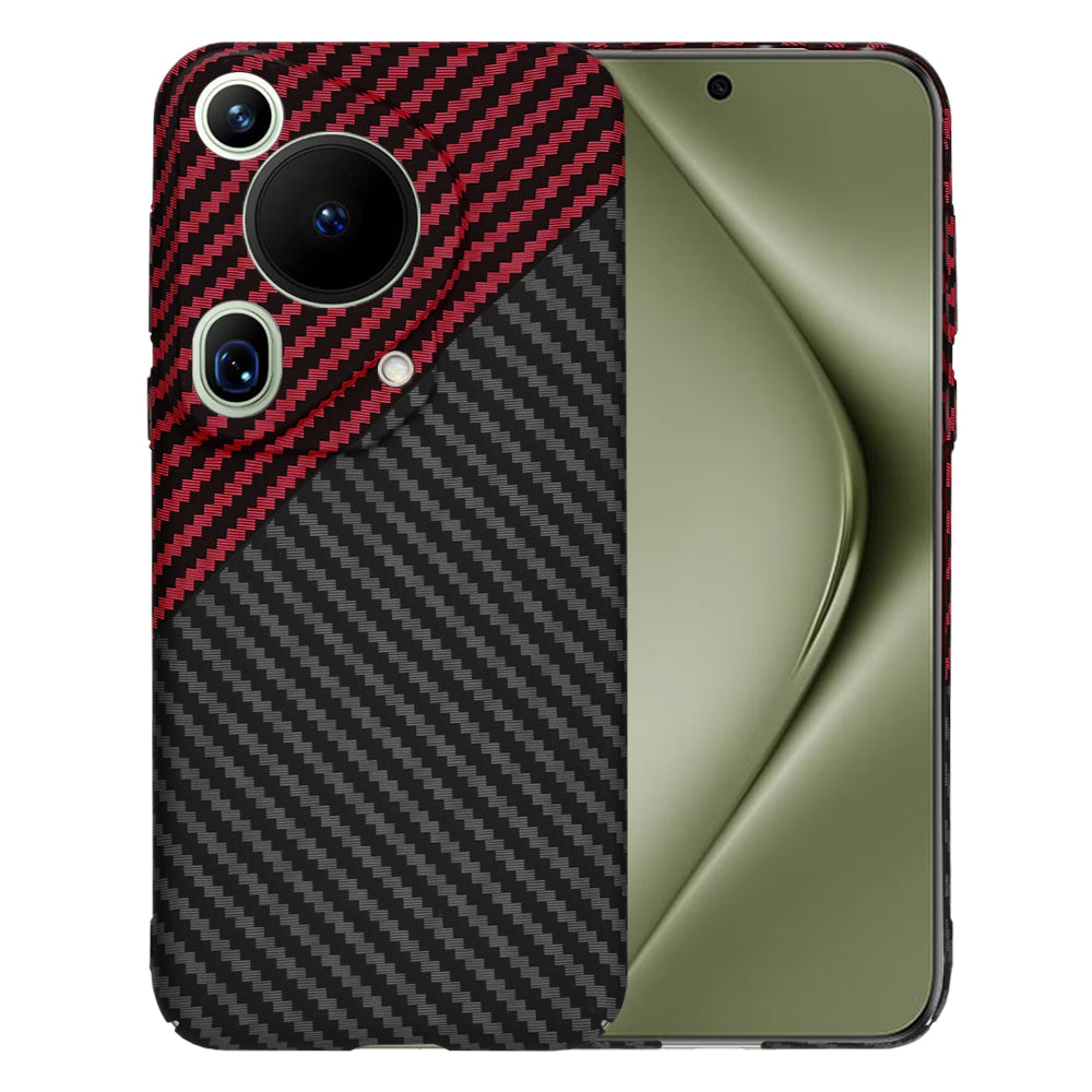 Θήκη για Huawei Pura 70 Ultra, Techsuit, Carbonite FiberShell, Μαύρο Κόκκινο