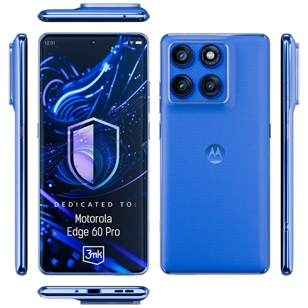 Case for Motorola Edge 60 Pro, 3MK, Clear, Transparent