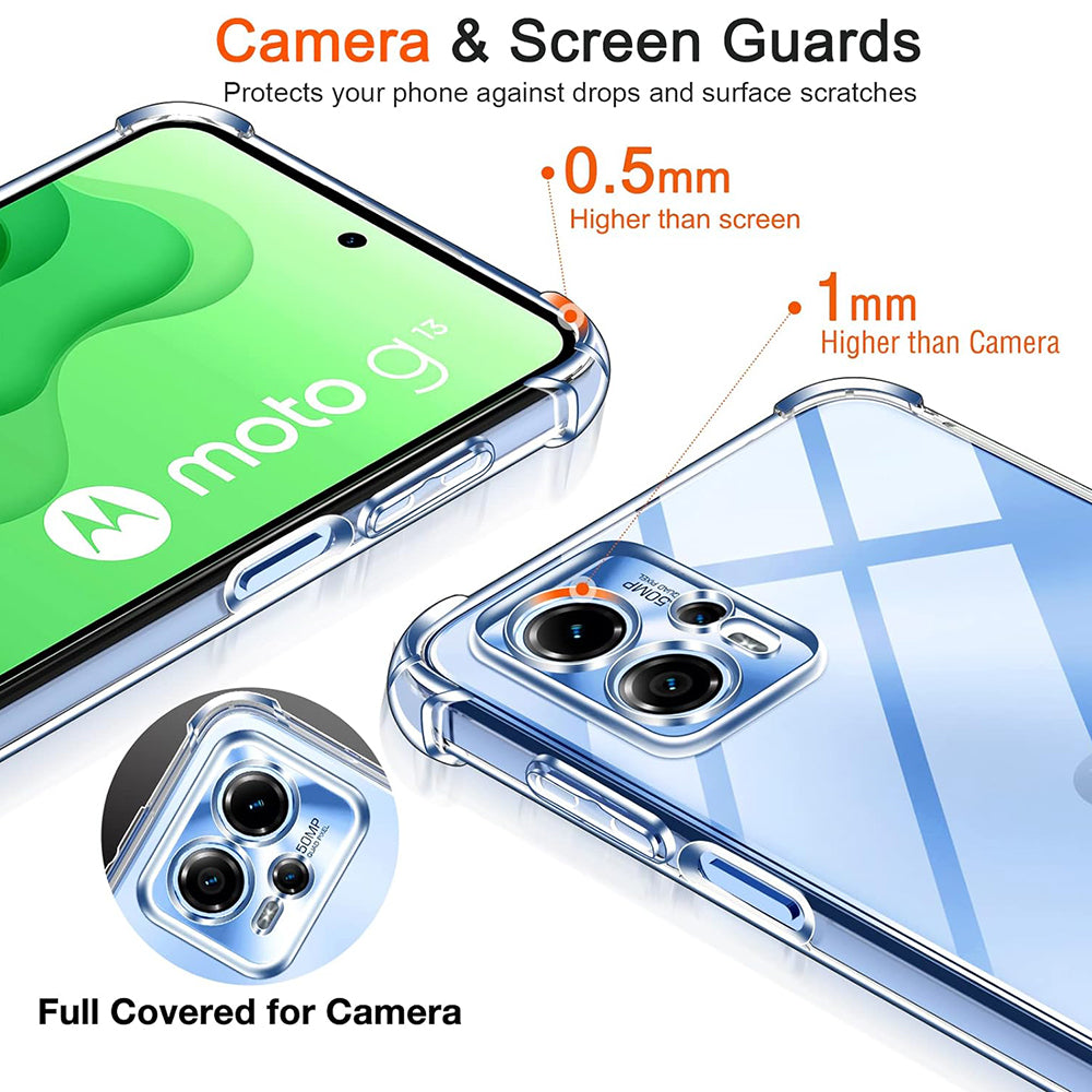 Θήκη για Motorola Moto E15 / G05, Techsuit, Ανθεκτική σε Κρούσεις Διαφανής, Διάφανη