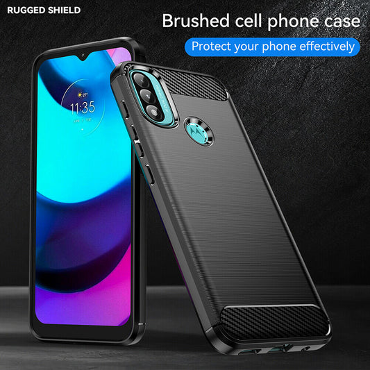 Θήκη για Motorola Moto E40 / E30 / E20, Techsuit, Carbon, Μαύρο