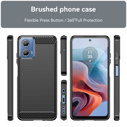 Θήκη για Motorola Moto G04s / E14 / G24 Power / G04 / G24, Techsuit, Carbon, Μαύρη