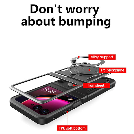 Θήκη για Motorola Razr 50 Ultra, Techsuit, CamGuard Pro, Μαύρη